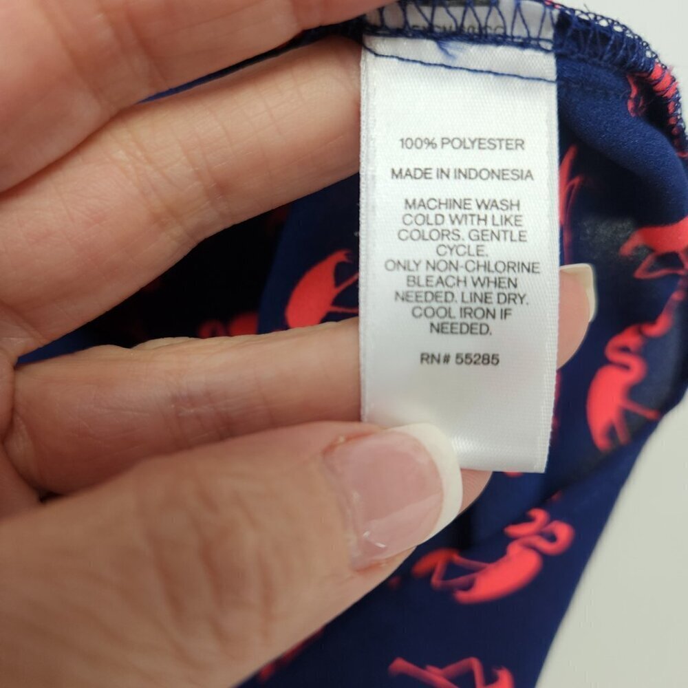Express Portofina Flamingo Print Button Front Women's XS Extra Small - Picture 9 of 13